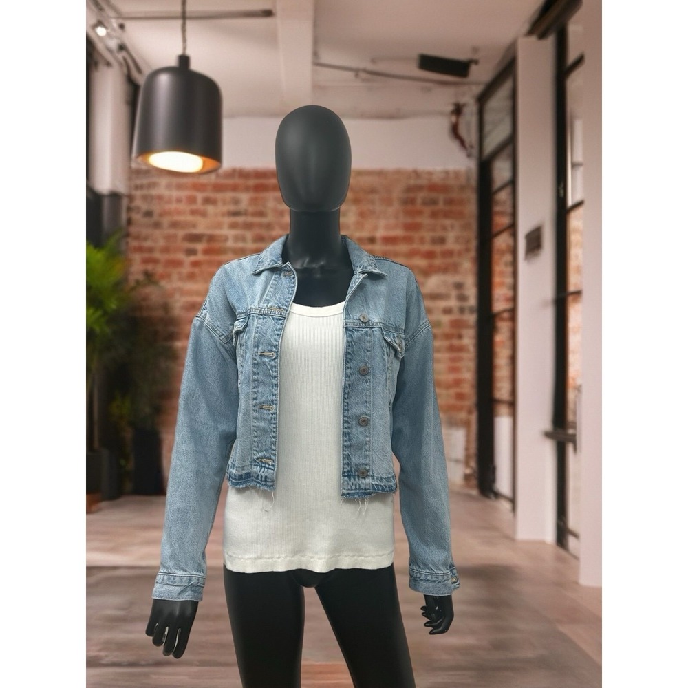 American Eagle Cropped Jean Jacket‎ Sz XS100% cotton
